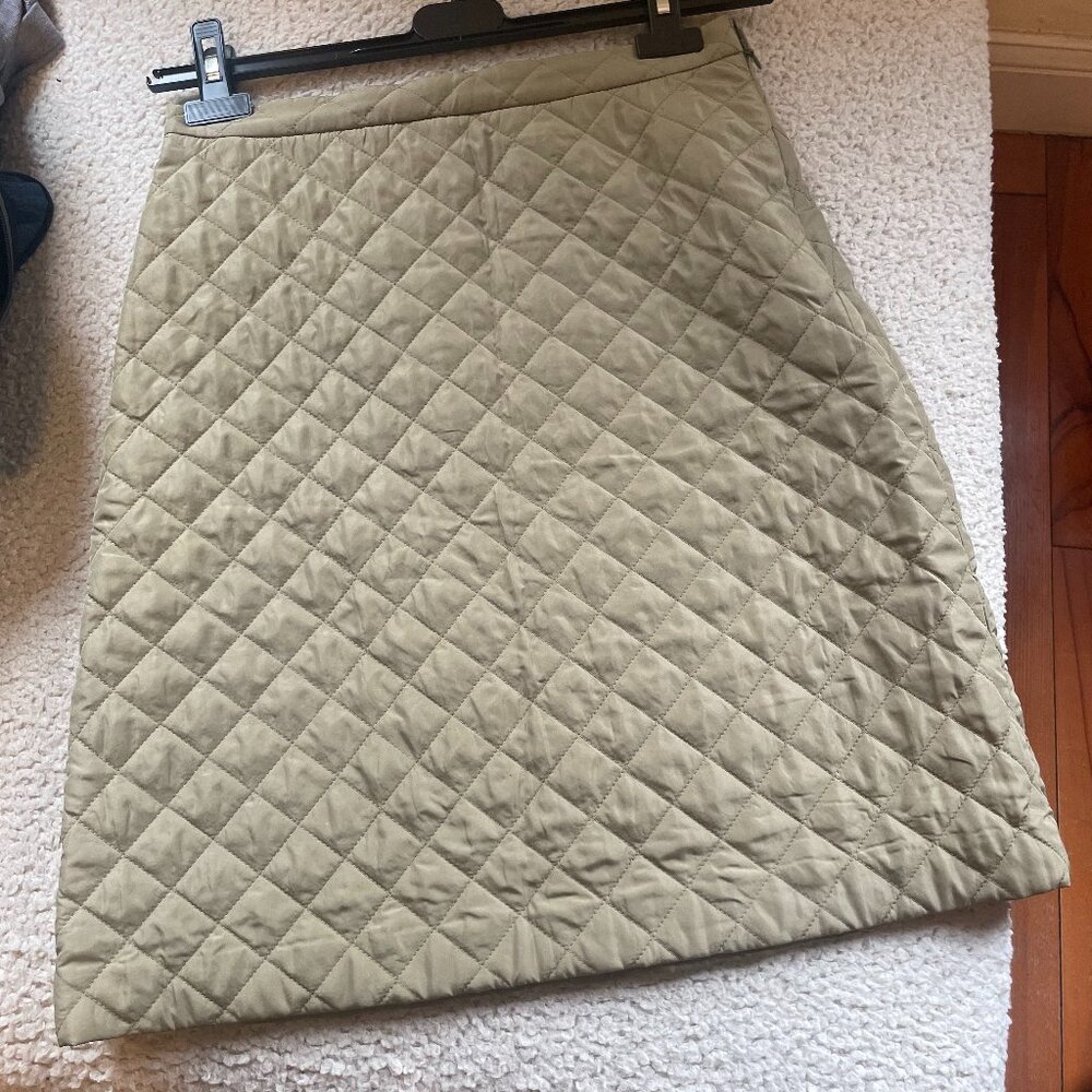 UUNIQ Mareselle Quilted Moss A-Line Mini Skirt